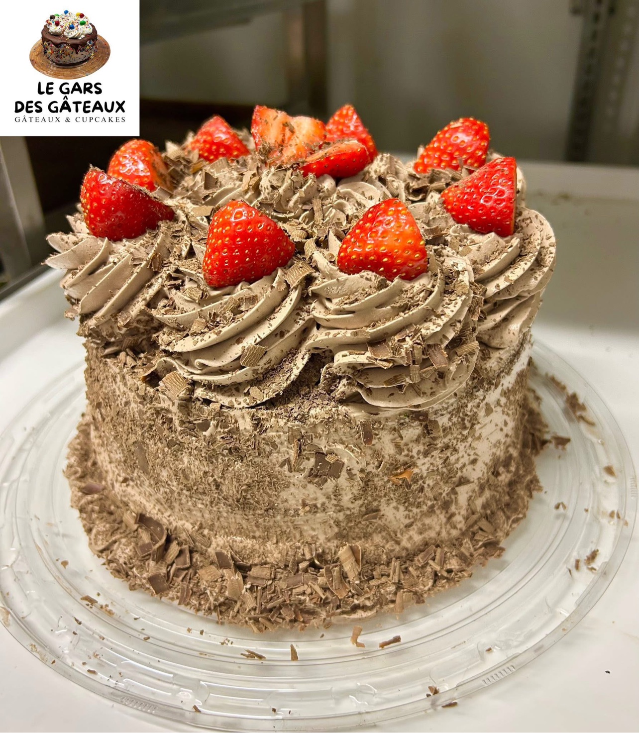 Gâteau shortcake aux chocolats, vue rapprochée