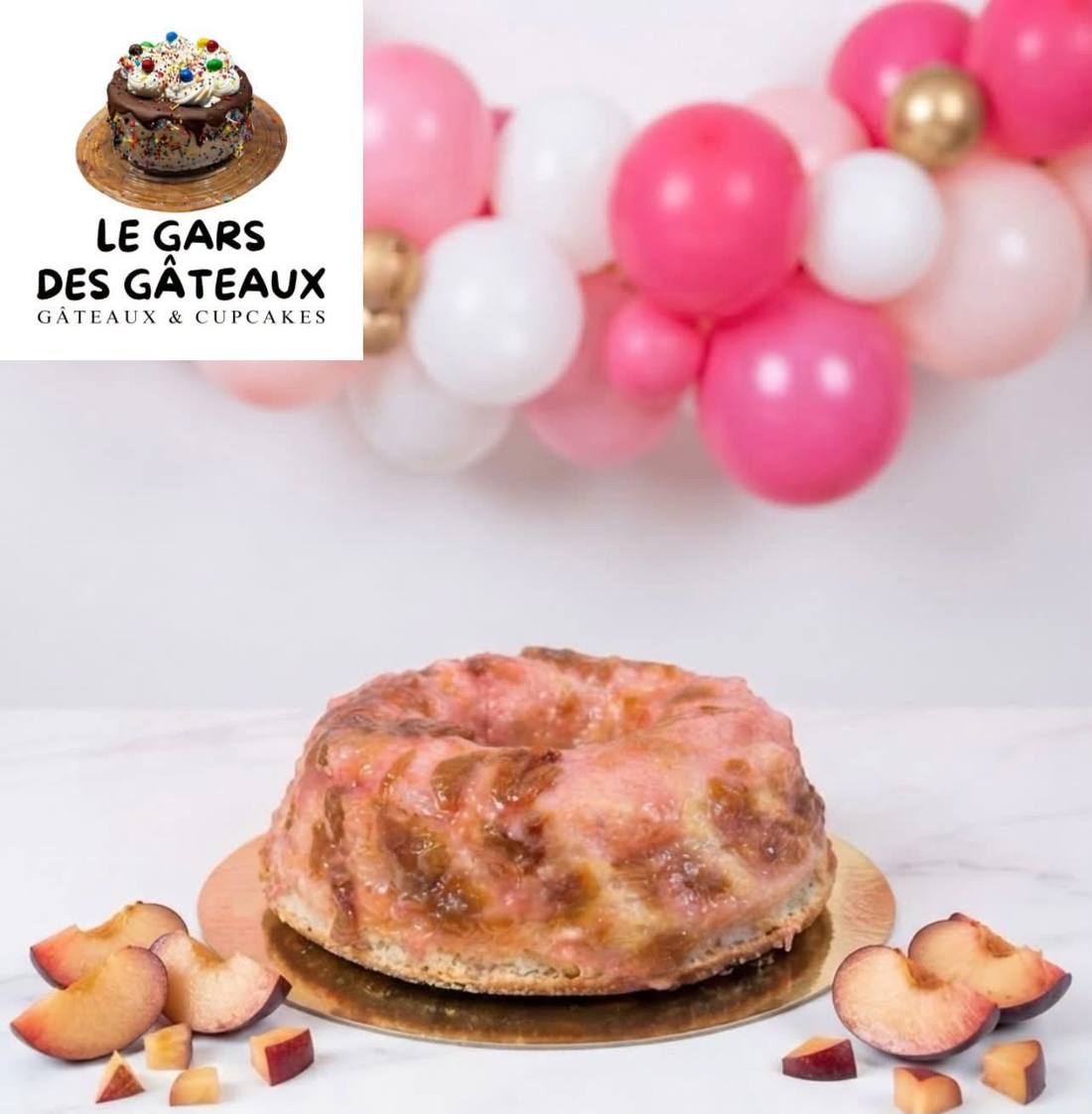 Renvers&eacute; aux prunes d'Alex, g&acirc;teau des anges aux prunes caram&eacute;lis&eacute;es
