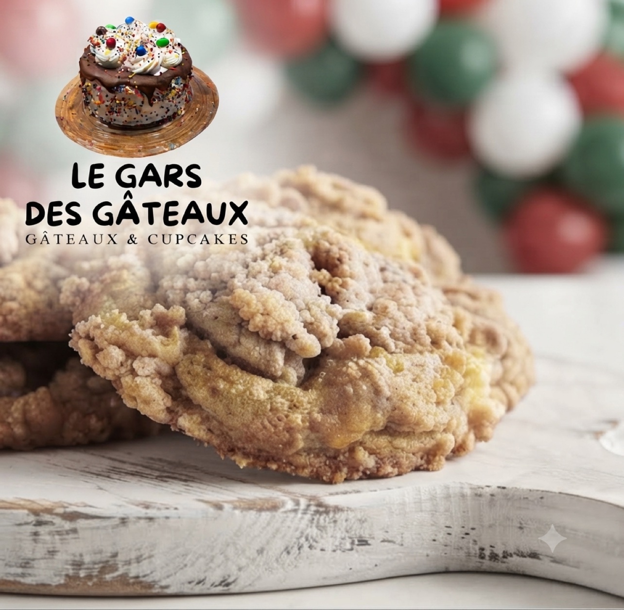 Gros plan sur un biscuit aux pommes